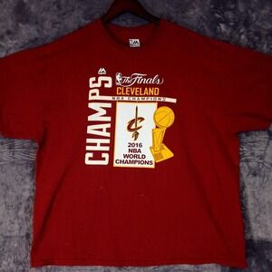 Cleveland Cavaliers Shirt Mens 2XL Red NBA Basketball 2016 Finals World Champs